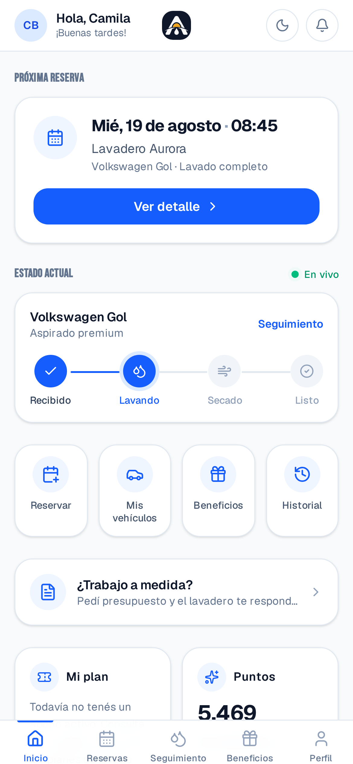 App del cliente